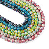6 Strands 6 Colors Synthetic Turquoise Dyed Beads Strands TURQ-TA0001-03-8