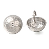 304 Stainless Steel Half Round Stud Earrings EJEW-I312-05P-1