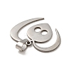 Non-Tarnish 201 Stainless Steel Pendants LS-STAS-E175-16P-2