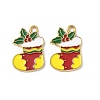 304 Stainless Steel Enamel Pendants STAS-L300-012G-21-1