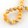 Dyed Natural Ocean White Jade Round Bead Strands G-R295-6mm-11-2