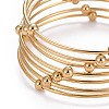 Fashion 201 Stainless Steel Bangle Sets BJEW-L664-023C-G-1-2