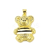 Brass Micro Pave Cubic Zirconia Pendants KK-E111-10G-1
