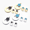 304 Stainless Steel Pendants and Ear Studs Jewelry Sets SJEW-F184-05-1