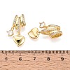Brass Micro Pave Clear Cubic Zirconia Pendants X-KK-T075-88G-3