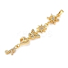 Brass Micro Pave Clear Cubic Zirconia Pendants LS-KK-D101-01C-G-2