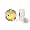 Transparent Spray Painted Glass Beads GLAA-I050-15A-3