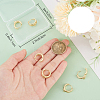 10Pcs Brass Micro Pave Clear Cubic Zirconia Hoop Earring Findings KK-BBC0015-61-3