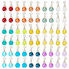 90Pcs 15 Styles Alloy Glass Pendants PALLOY-TA00166-2