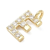 Brass Micro Pave Clear Cubic Zirconia Pendants KK-I476-01G-E-2