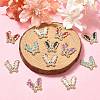 12Pcs 6 Colors Golden Alloy with Rhinestone Pendant FIND-CJ0001-79-5