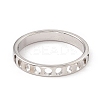 Non-Tarnish 201 Stainless Steel Moon Phase Finger Ring for Women LS-RJEW-A006-03P-1