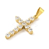 Ion Plating(IP) 304 Stainless Steel Cubic Zirconia Pendants STAS-C102-01B-G-2