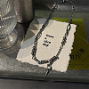 Hip-Hop Style 201 Stainless Steel Spiked Cone Tassel Ball Link Chain Necklaces for Sweater Match FS-WG323D8-01-5