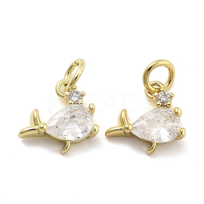 Brass Micro Pave Cubic Zirconia Pendants KK-U060-20G-A-1