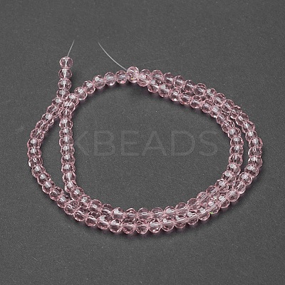 Faceted(32 Facets) Round Glass Beads Strands X-EGLA-J042-4mm-19-1