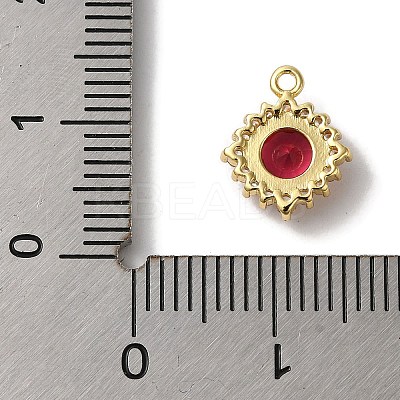 Brass Micro Pave Clear Cubic Zirconia Pendants KK-S391-01G-C-1
