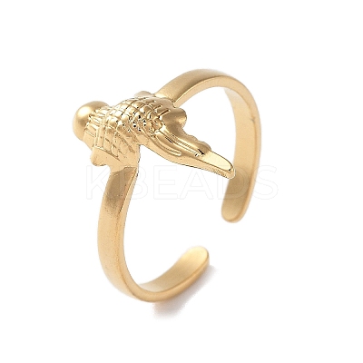 304 Stainless Steel Open Cuff Rings for Women RJEW-M020-06G-02-1