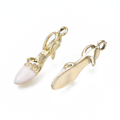 Rack Plating Alloy Enamel Pendant Rhinestone Settings ENAM-T011-133A-1