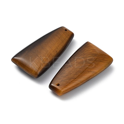 Natural Tiger Eye Pendants G-E596-01B-1