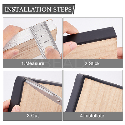 U-Shaped Self-adhesive TPE Edge Guard Strips AJEW-WH0258-212-1