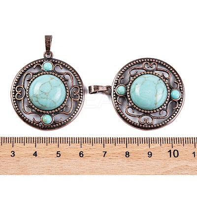 Synthetic Turquoise Pendants G-Q158-03-05-1