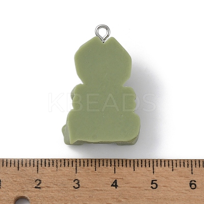 Opaque Resin Pendants RESI-B018-01C-1
