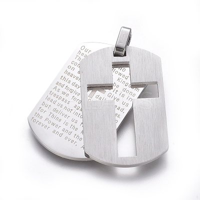 304 Stainless Steel Pendants STAS-G195-29-1
