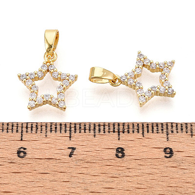 Brass Micro Pave Cubic Zirconia Charms KK-N257-62G-1