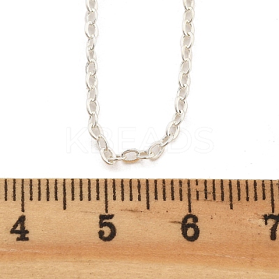 Brass Cable Chains Necklaces for Women NJEW-D302-47S-1