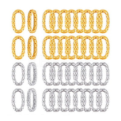 40Pcs 2 Colors Brass Linking Rings KK-PH0012-20-1
