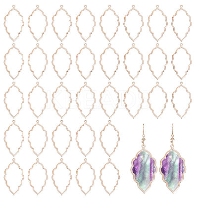 50Pcs Tibetan Style Alloy Open Back Bezel Big Pendants FIND-CA0008-77RG-1