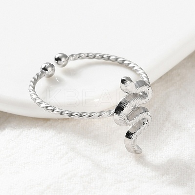 304 Stainless Steel Cuff Rings for Women RJEW-B118-01P-1