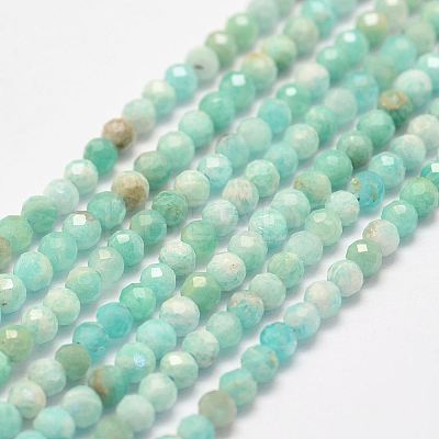 Natural Amazonite Bead Strands G-P279-42-3mm-1