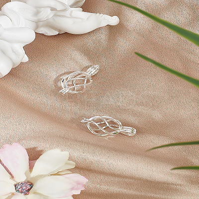 2Pcs Brass Locket Pendants KK-LP0002-16-1