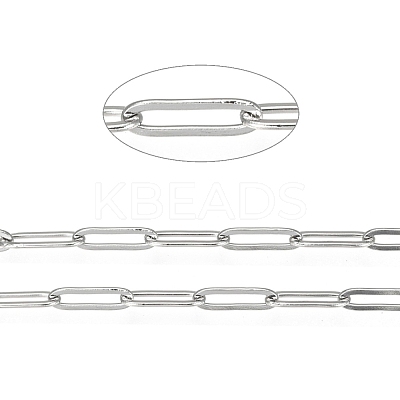 Tarnish Resistant 304 Stainless Steel Paperclip Chains CHS-F010-01F-P-1