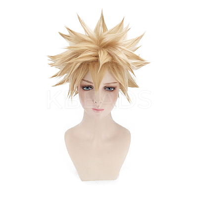 Short Blonde Wavy Cosplay Party Wigs OHAR-I015-03-1