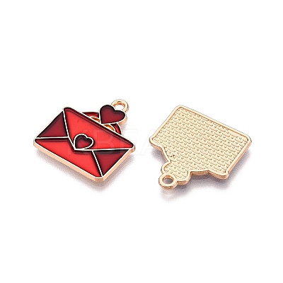 Valentine's Day Theme Alloy Enamel Pendants ENAM-T020-50J-01-1
