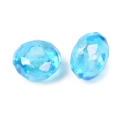 Transparent Acrylic European Beads OACR-E033-25F-1