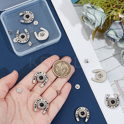 8 Sets Zinc Alloy & Resin Coin Screw Rivet FIND-CP0002-57AS-04-1