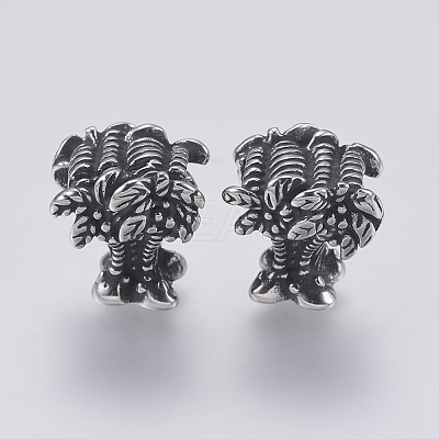 304 Stainless Steel European Beads STAS-F195-006AS-1