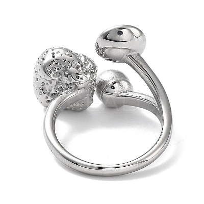 Non-Tarnish 304 Stainless Steel Open Cuff Ring Findings STAS-K263-03P-1