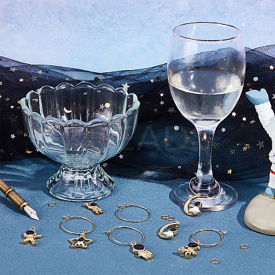 DIY Astronaut Wine Glass Charm Making Kit DIY-BBC0001-19-1