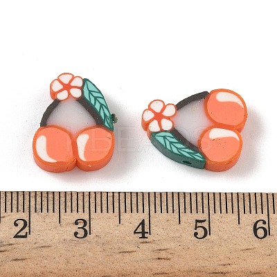 Fruit & Vegetable Theme Handmade Polymer Clay Beads CLAY-F006-02E-1