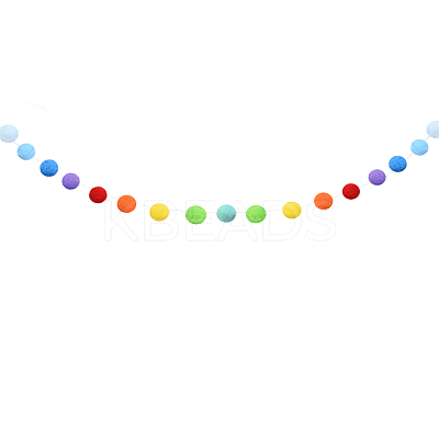 Felt Ball Garlands LS-AJEW-CJC0001-41B-1