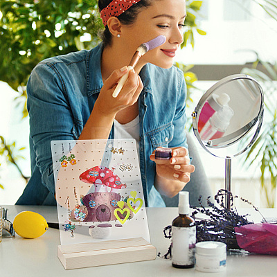 Transparent Acrylic Earring Displays NDIS-WH0015-01B-1