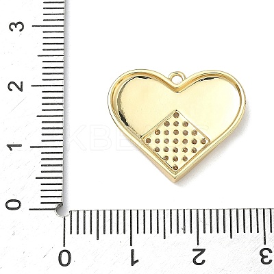 Brass Micro Pave Clear Cubic Zirconia Pendants KK-I476-14G-1