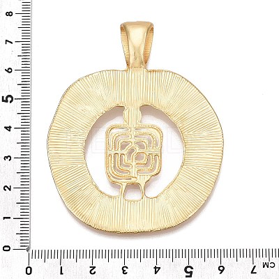 Rack Plating Alloy Big Pendants PALLOY-T090-31G-1