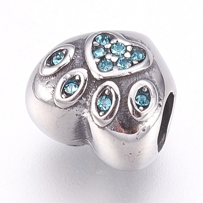 304 Stainless Steel European Beads STAS-O097-125A-1