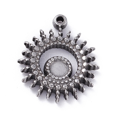 Non-Tarnish 304 Stainless Steel Pendant Cabochons Settings STAS-P288-20P-1